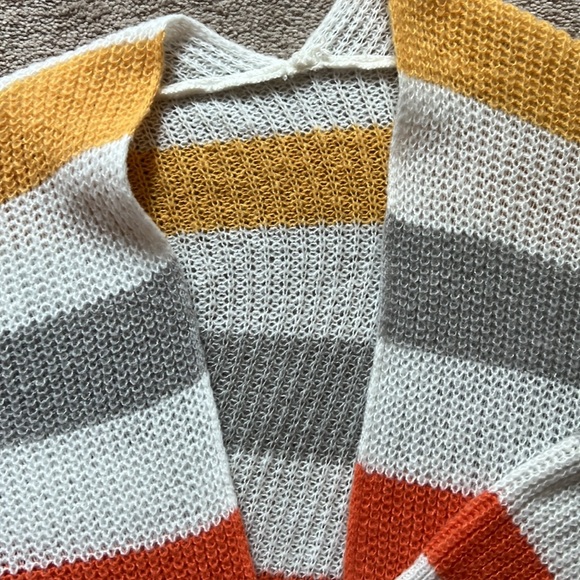 Striped cardigan. WORN ONCE - Picture 2 of 3